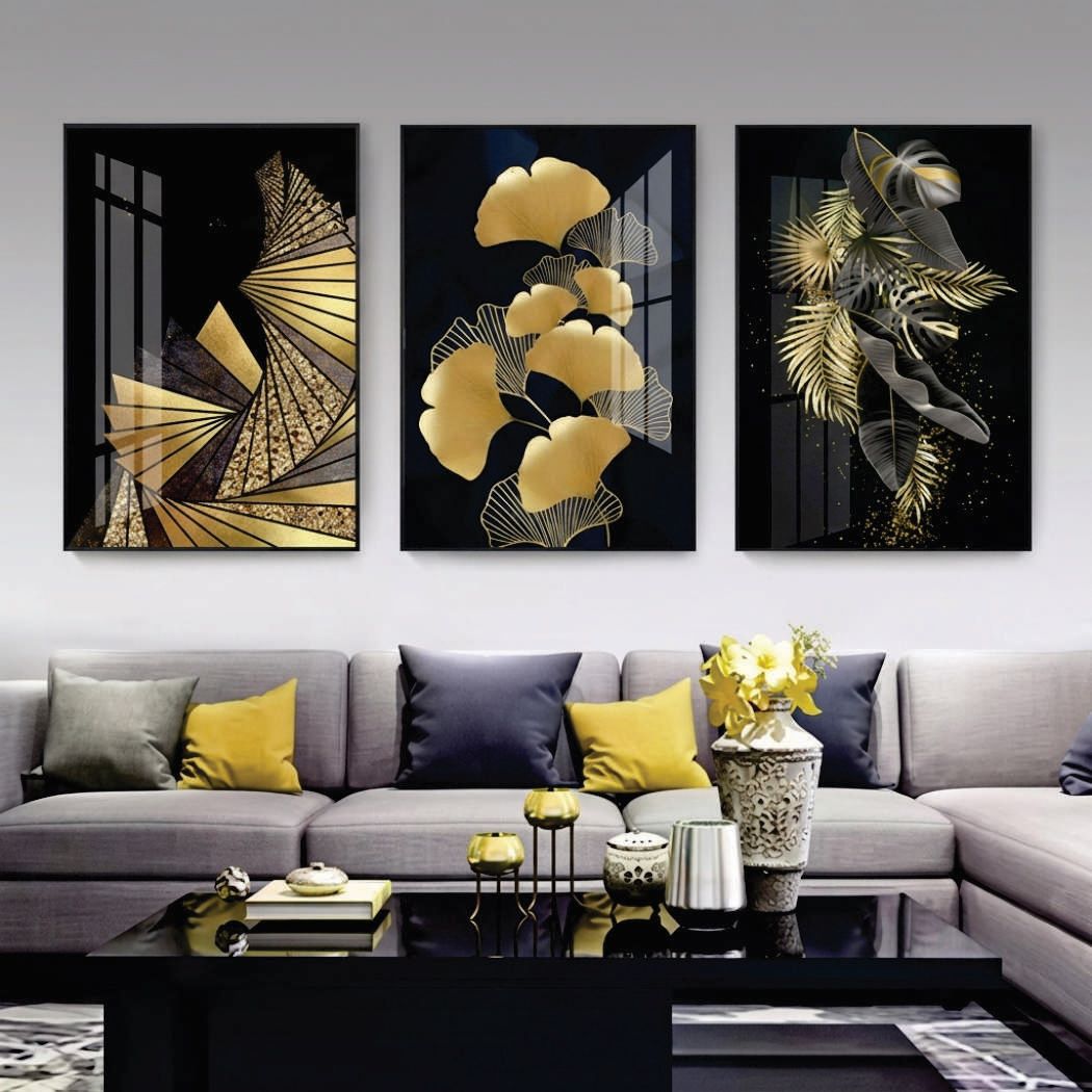Set of 3 Premium Wall Art Photo Tiles – Modern Home Decor Sets 8x11 (C)