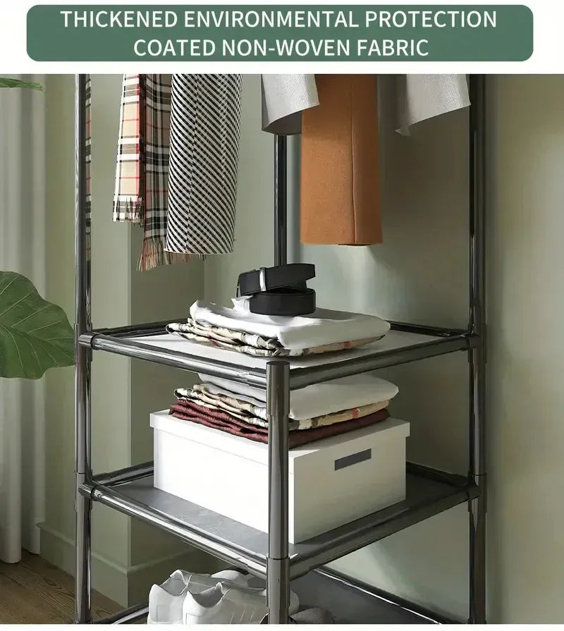 Multifunctional Corner Coat Rack | Nail-Free Installation | Space-Saving Coat & Storage Organizer | Waterproof & Durable | 3 Layers | Random Colour (C)