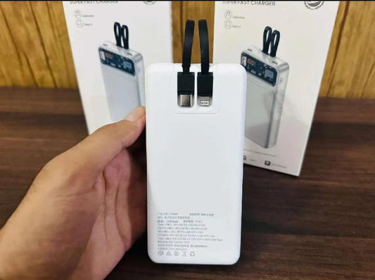 66W Fast Charging 20,000mAh Power Bank with Built-in Cables (C)