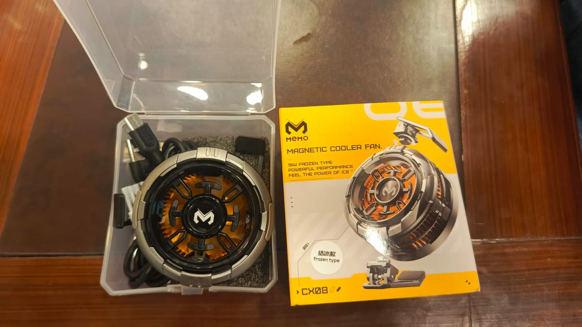 MEMO CX08 Pro Mobile Cooling Fan 25W Semiconductor Phone Cooler – Fast Cooling Gaming Radiator for Android & iPhone ~ Magnetic Support (C)