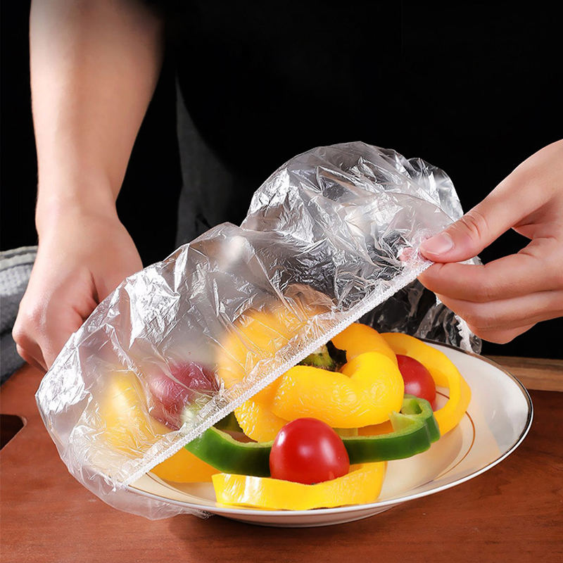 Kitchen Fresh Prep Combo Deal – 2L Manual Hand Press Vegetable Chopper, Meat Mincer & 100 Elastic Stretchable Food Covers - Random Color (C)