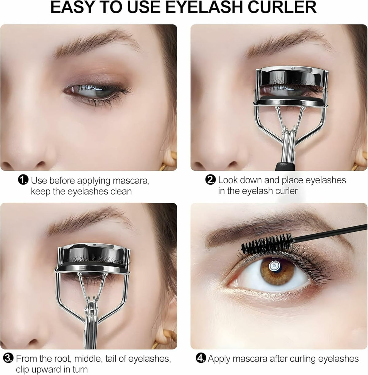 Professional Eye Lash Curler - Designed for Eye Care & Daily Makeup Routine (Random Color) (C)
