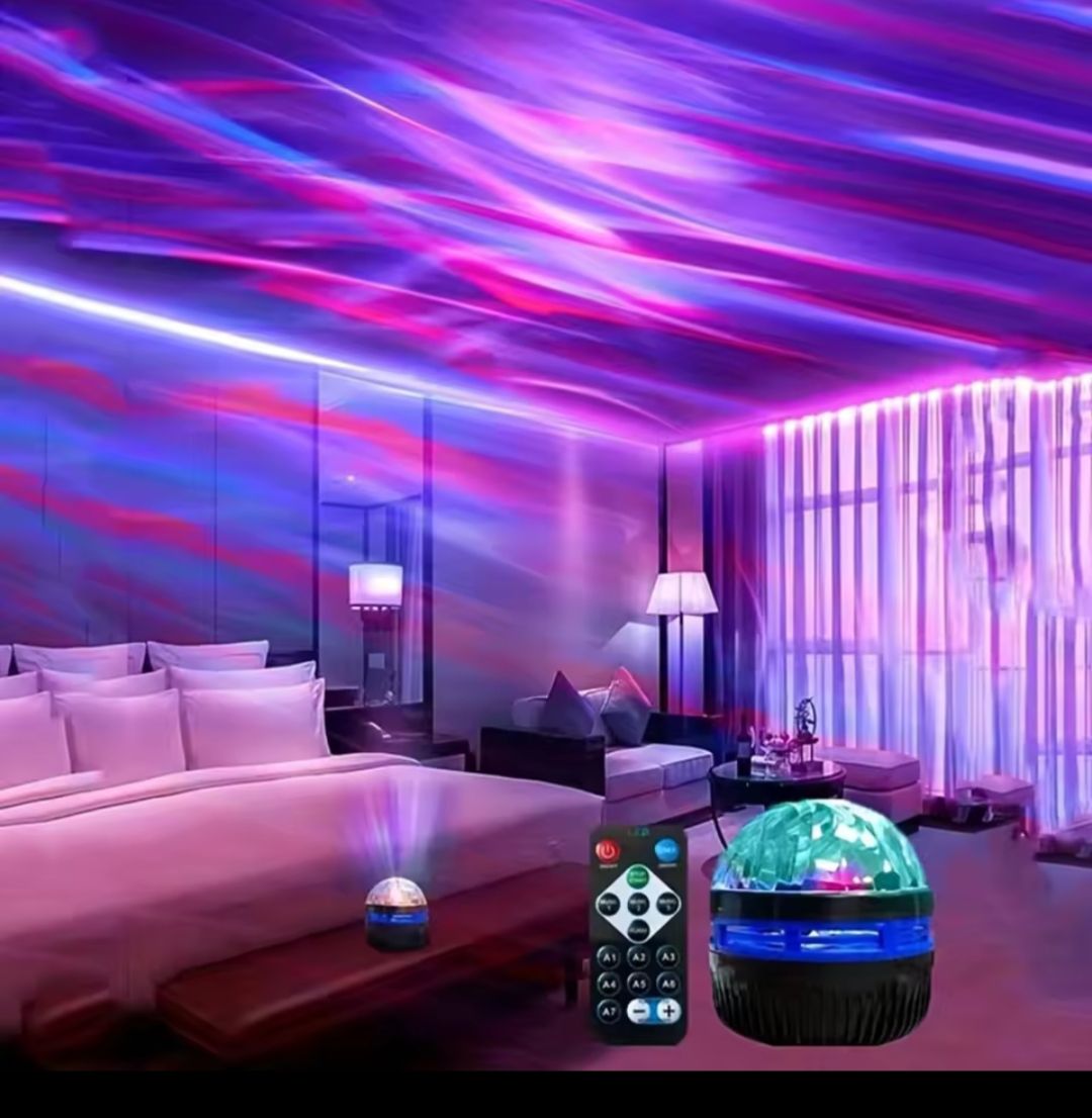 USB Galaxy Projector Aurora 5V Night Light 360° Rotating RGB light (C)