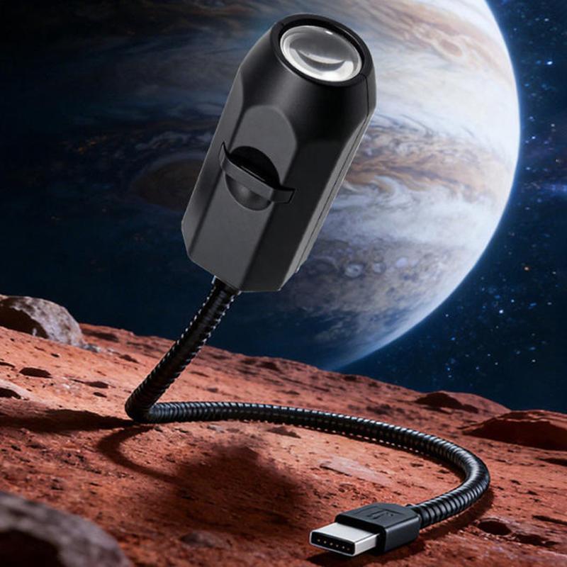 USB Ceiling Moon Earth Projection Atmosphere Light Starry Sky Lamp Night Light Romantic Bedroom Decoration Projector With 6 Lenses (C)
