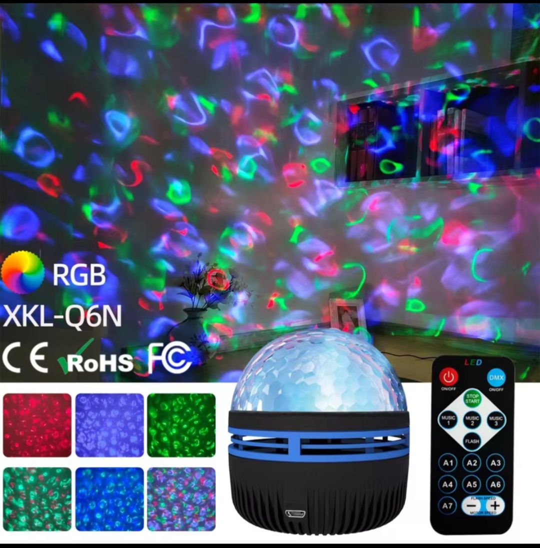 USB Galaxy Projector Aurora 5V Night Light 360° Rotating RGB light (C)