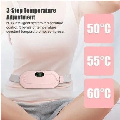 Portable Cordless Heating Pad Belt for Period Cramps & Lower Back Pain Relief (C)
