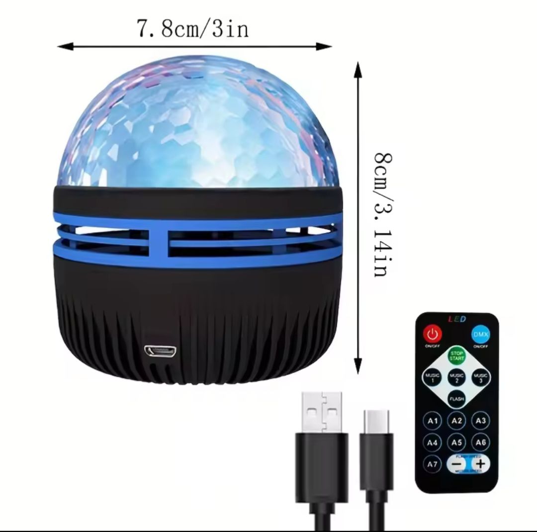 USB Galaxy Projector Aurora 5V Night Light 360° Rotating RGB light (C)