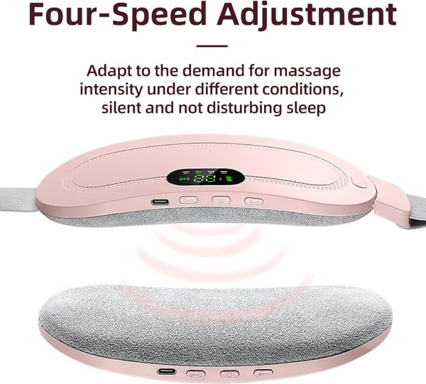 Portable Cordless Heating Pad Belt for Period Cramps & Lower Back Pain Relief (C)