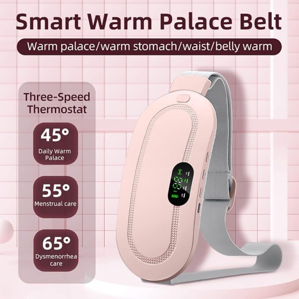 Portable Cordless Heating Pad Belt for Period Cramps & Lower Back Pain Relief (C)