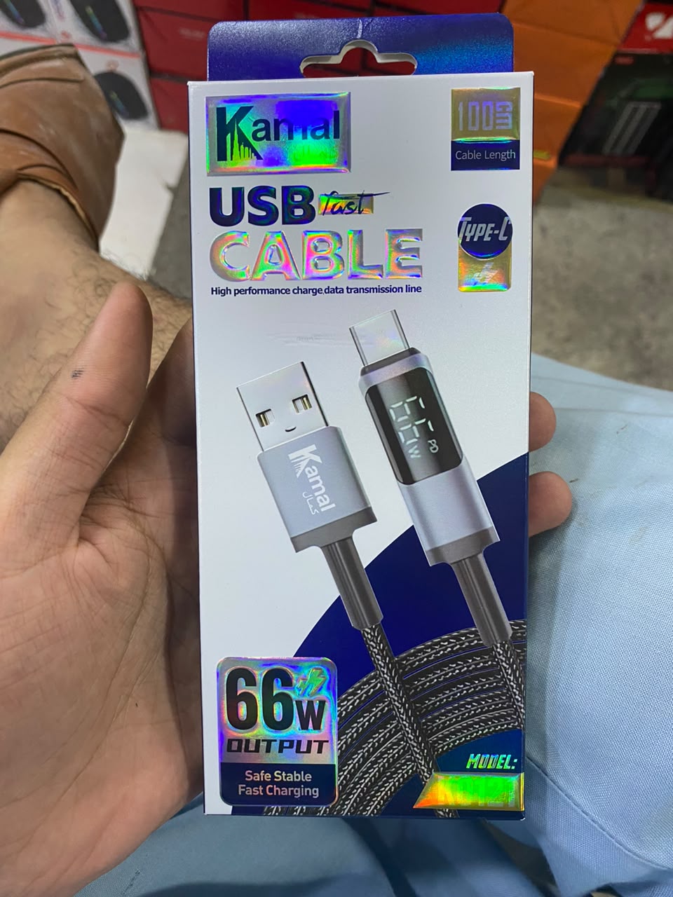 Kamal USB to Type-C Fast Charging & Data Transmission Cable – 100cm (C)