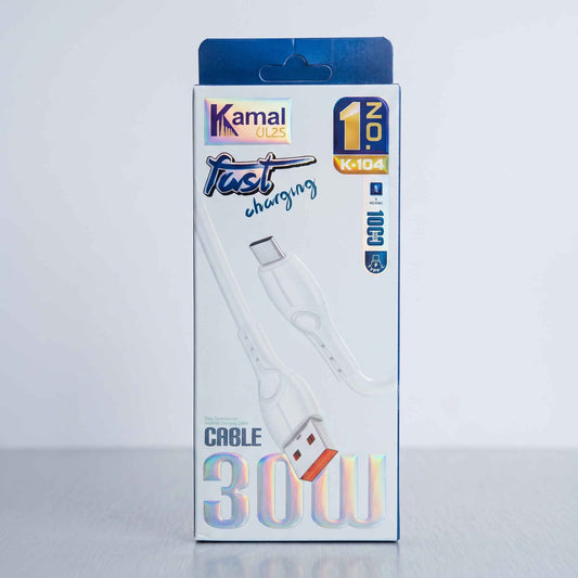 Kamal USB to Type-C Fast Charging & Data Transmission Cable – 100cm (C)