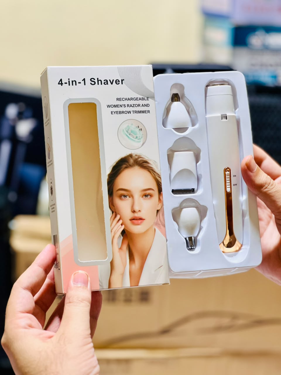 Flawless 4 In 1 Rechargeable Hair Remover - Personal Care Device Designed For Hair Removal And Daily Grooming (C)