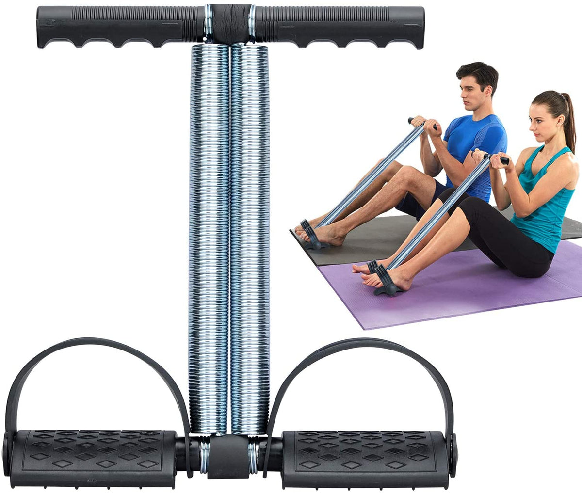 Tummy Trimmer Double Spring High Quality Resistance Trainer for Home Gym (C)