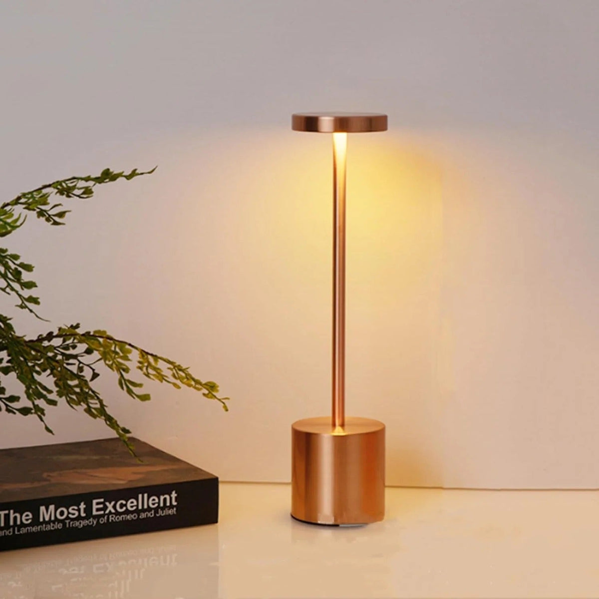 USB Rechargeable LED Night Light Desk Lamp 3 Color Touch Sensor Metal Table Lamp Random Colour Compact Portable Design For Home And Office (Colour Random) (C)