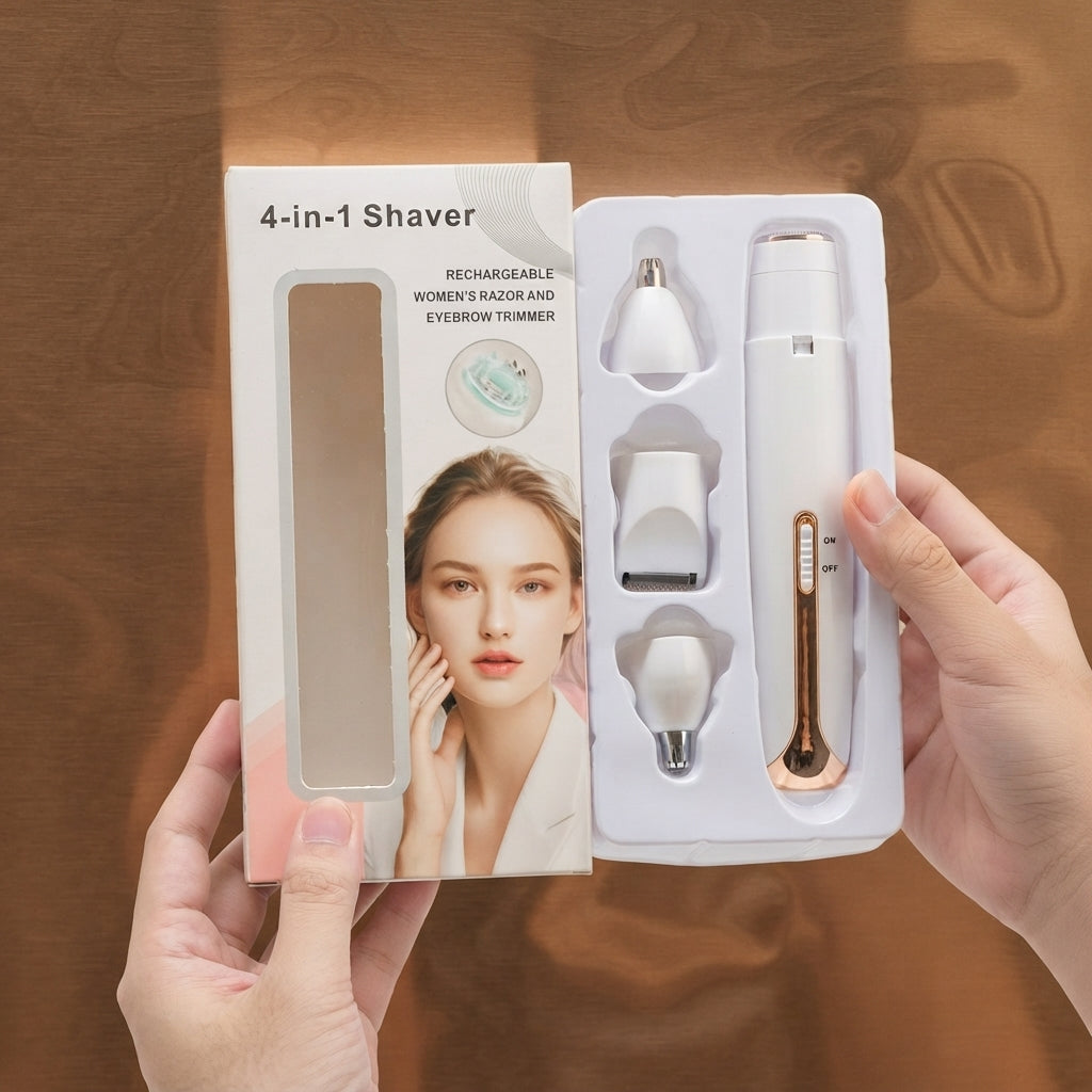 Flawless 4 In 1 Rechargeable Hair Remover - Personal Care Device Designed For Hair Removal And Daily Grooming (C)