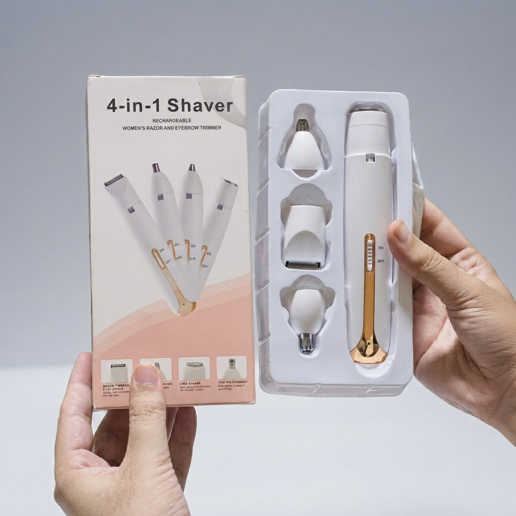 Flawless 4 In 1 Rechargeable Hair Remover - Personal Care Device Designed For Hair Removal And Daily Grooming (C)