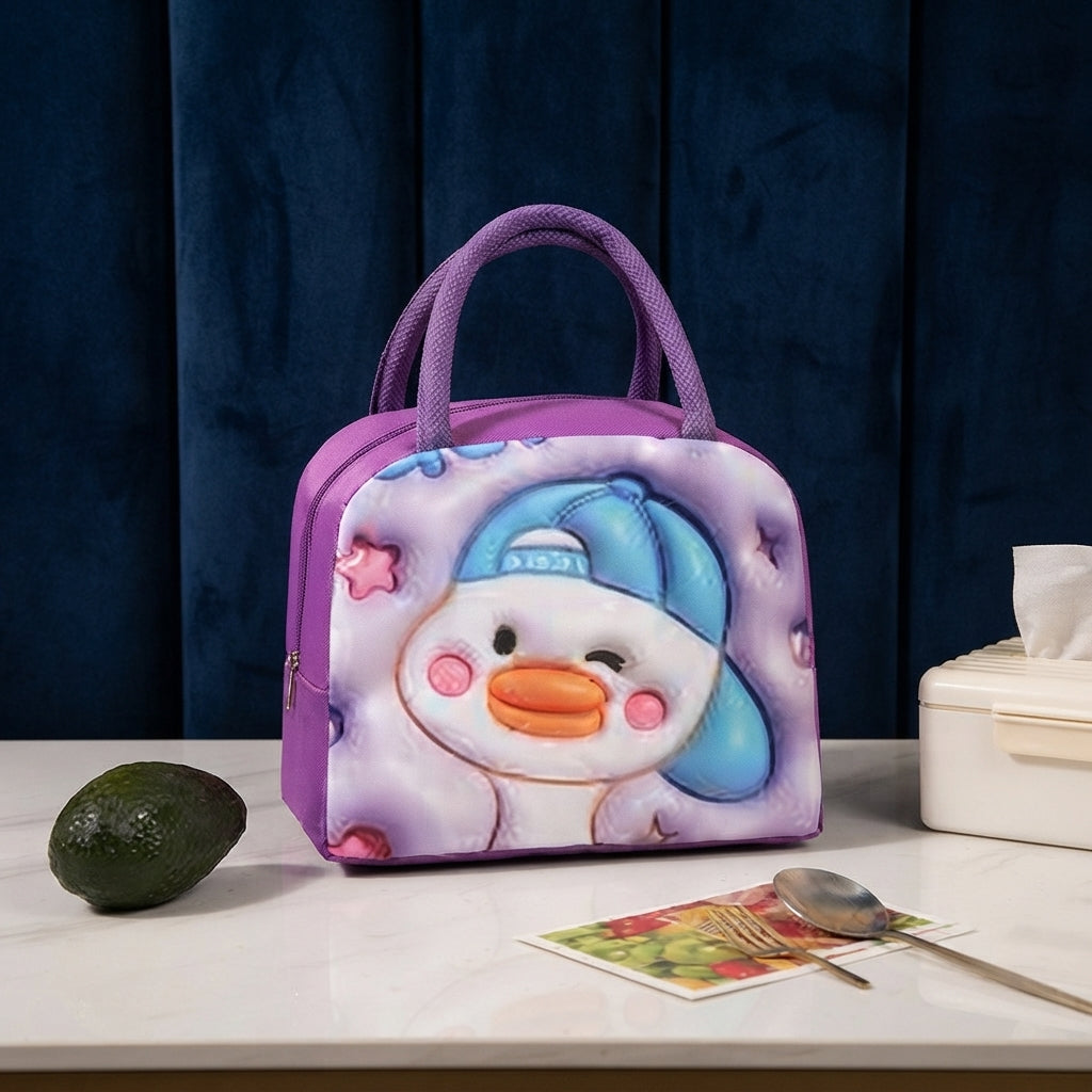 Cute Cartoon Duck Thermal Insulated Lunch Bag - Carry Bag Designed For Food Storage And Daily Meal Routine (C)