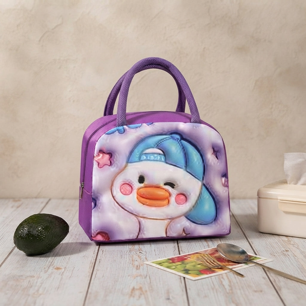 Cute Cartoon Duck Thermal Insulated Lunch Bag - Carry Bag Designed For Food Storage And Daily Meal Routine (C)