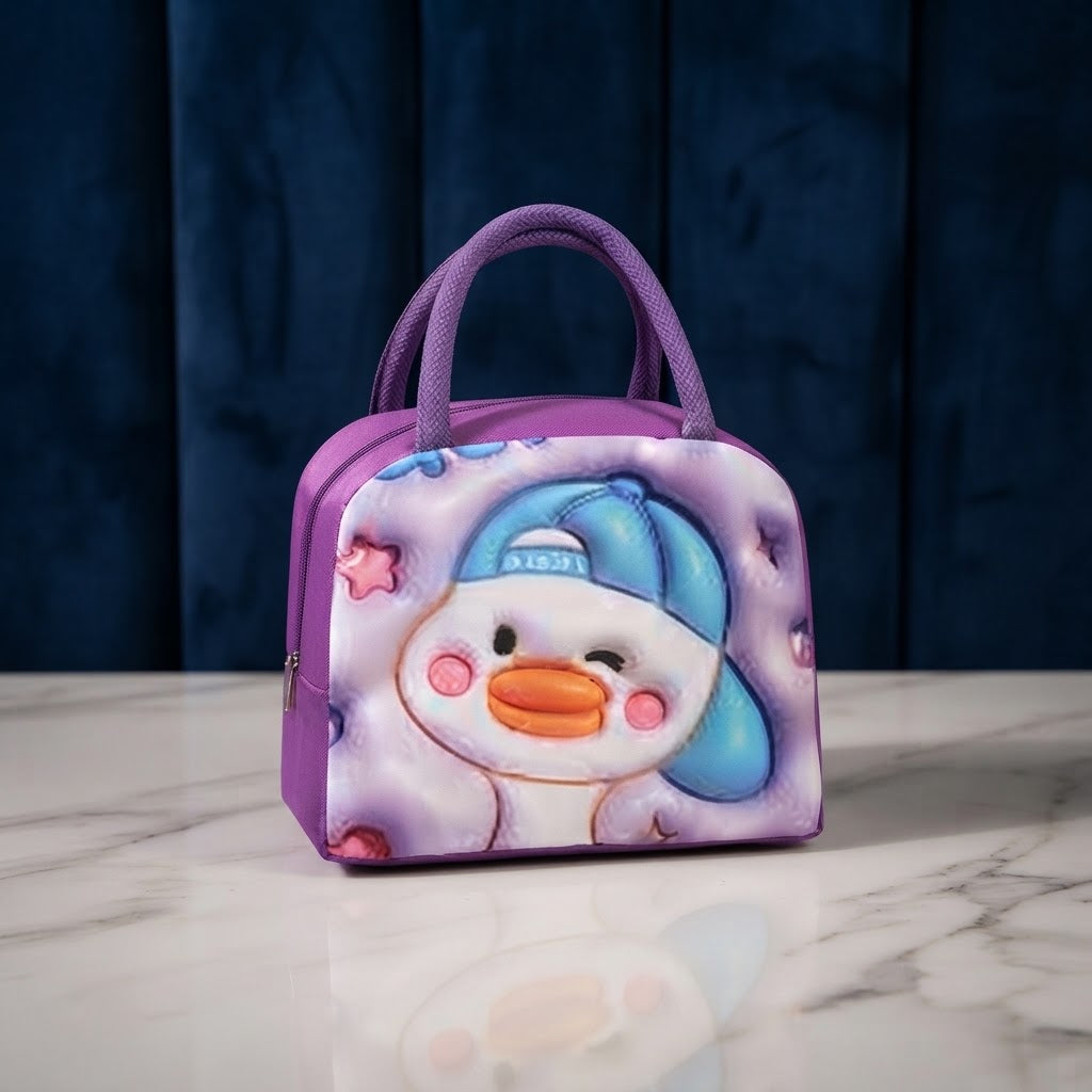 Cute Cartoon Duck Thermal Insulated Lunch Bag - Carry Bag Designed For Food Storage And Daily Meal Routine (C)