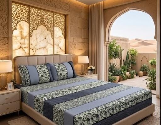 3D Crystal Cotton 3-piece Bedsheet Set AY0010032 (C)