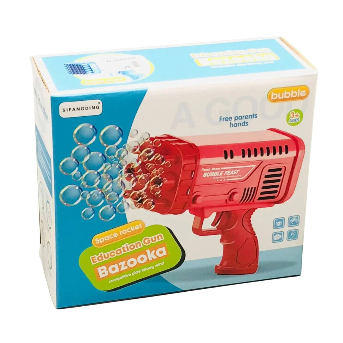Feast Boom Bubble Feast Bubble Gun for Kids Comes with a bubble solution bottle (Random Color) (C)