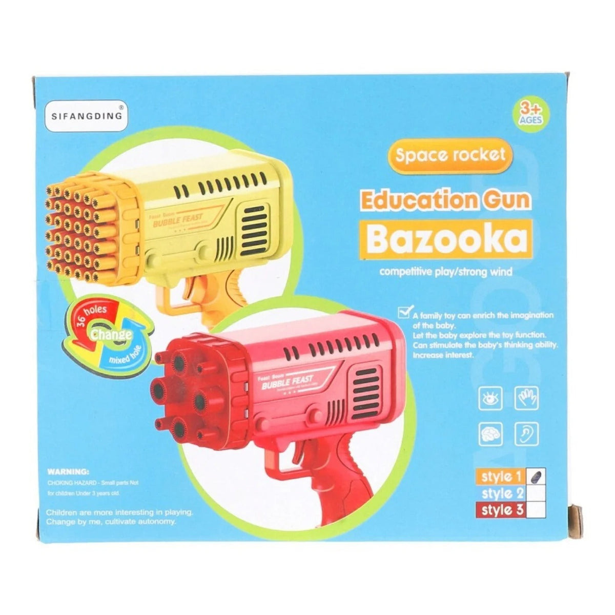 Feast Boom Bubble Feast Bubble Gun for Kids Comes with a bubble solution bottle (Random Color) (C)