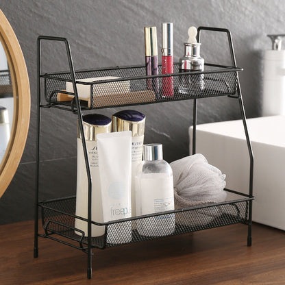 2 Layer Multi-Purpose Mini Portable Iron Organizer Shelf...