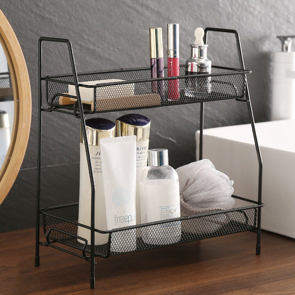 2 Layer Multi-Purpose Mini Portable Iron Organizer Shelf...