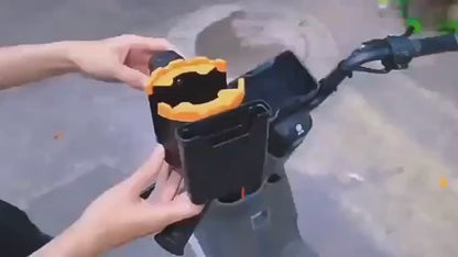 Universal 2-in-1 Motorcycle Cup Holder & Mobile Phone Bracket (HT-506) – Anti-Shake Adjustable Bike Handlebar Mount
